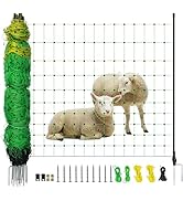 Electric Fence Netting, 47.2" H x 164' L, Portable Livestock Nets Mesh for Hog, Dogs, Deer, Goats...