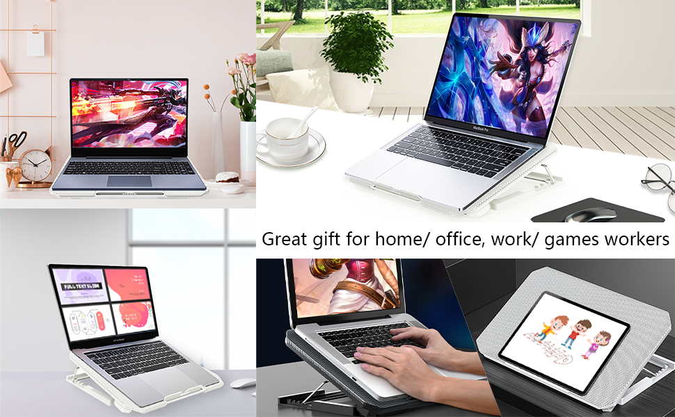 LIENS Laptop Cooler Cooling Pad - Laptop Fan with Slim Portable USB Powered Fits 10-17 Inches 