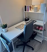 Grandder 40 Inch L Shaped Computer Desk with Reversible Storage Shelves, Home Office Corner Desk ...