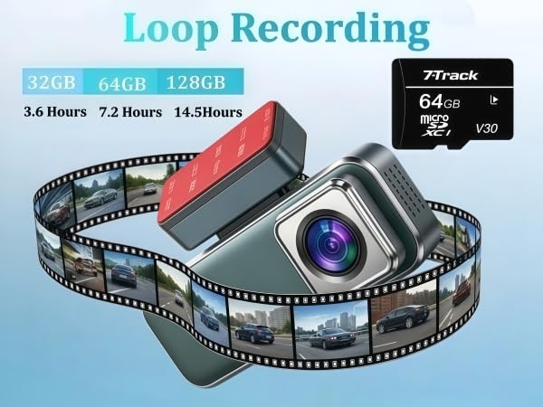 4K Dash Cam With Loop Recording
