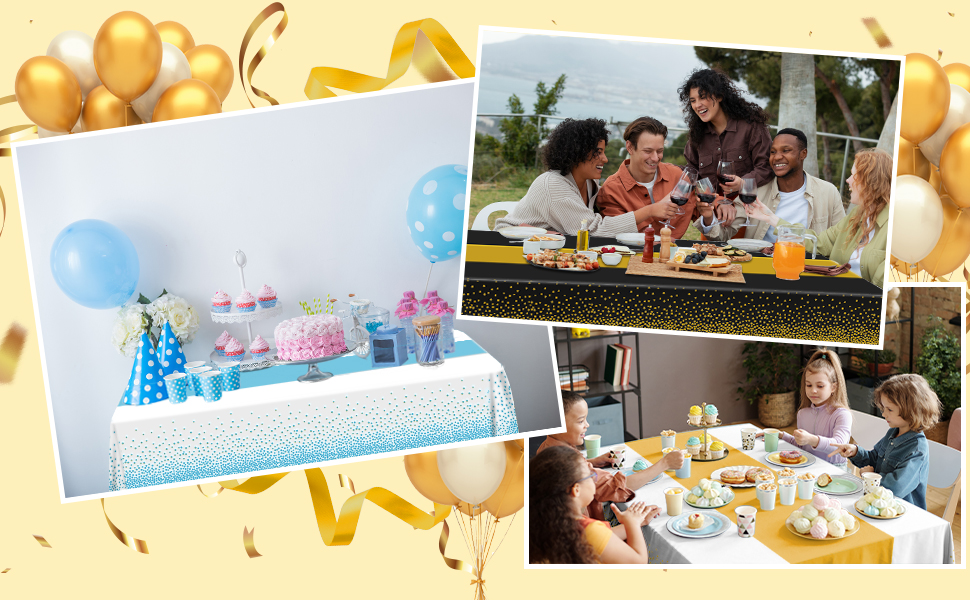 disposable table cloths for parties