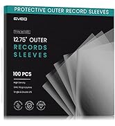 100 Record Sleeves for Vinyl Record- Crystal Clear and high-Quality Vinyl Record Storage Protecto...