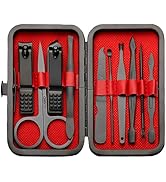FIXBODY Nail Clippers for Men, Nail Clippers Set, Professional Manicure Set and Pedicure Kit, 10 ...