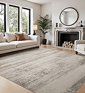 Joydeco Modern Abstract Washable 5x7 Area Rugs for Living Room, Machine Washable Bedroom Rug, Fau...