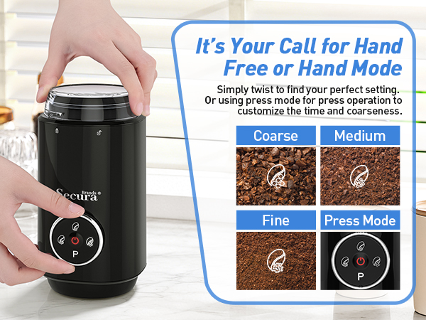 Hand free or hand mode