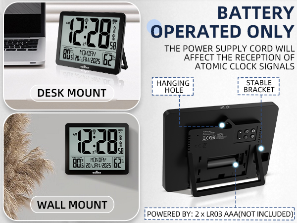 atomic clock with backlight