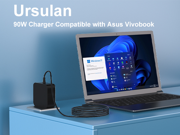 90W Laptop Charger Compatible for Asus Vivobook S17 18 14 15 16 Flip OLED K3704 M1807HA S5606MA