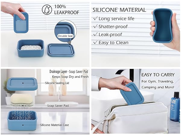 small silicone travel soap case