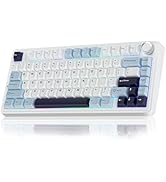 AULA F75 75% Wireless Mechanical Keyboard,Gasket Hot Swappable Custom Keyboard,Pre-lubed Reaper S...