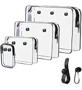 Lermende 4 Pack Clear Bogg Bag Zipper Inner Pouch with Hook and Keychain, Bogg Bag Accessories In...