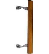 Wright Products - Oak Patio Door Handle, Wood/Aluminum Grey