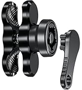 BRCOVAN Anti-Theft Aluminum Alloy Double Socket Arm Compatible with RAM Mounts B Size 1'' Ball Mo...