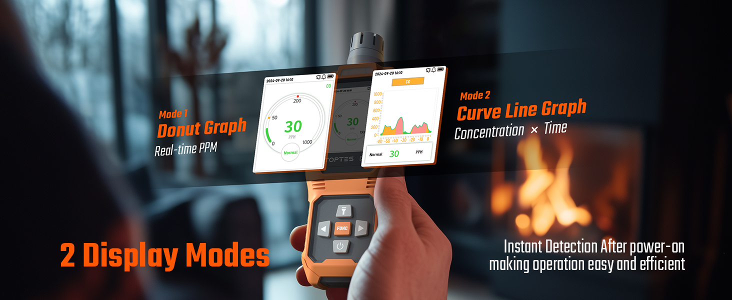 carbon monoxide detectors portable for travel camping battery powered meter alarm low level home