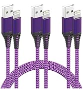 iPhone Charger 3ft MFi Certified 3 Pack Nylon Braided Lightning Cable 3 Foot iPhone Charging Cord...