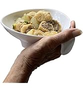 Adaptive Plates with Handles - Small Scoop Plates for Disabled Adults, Eating Utensils for Disabl...