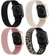 4 Pack Stretchy Solo Loop Nylon Bands Compatible with watch 38mm 40mm 41mm 42mm 44mm 45mm 46mm 49...
