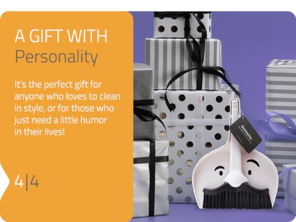 Peleg Design Dustache Small Dustpan and Brush Set