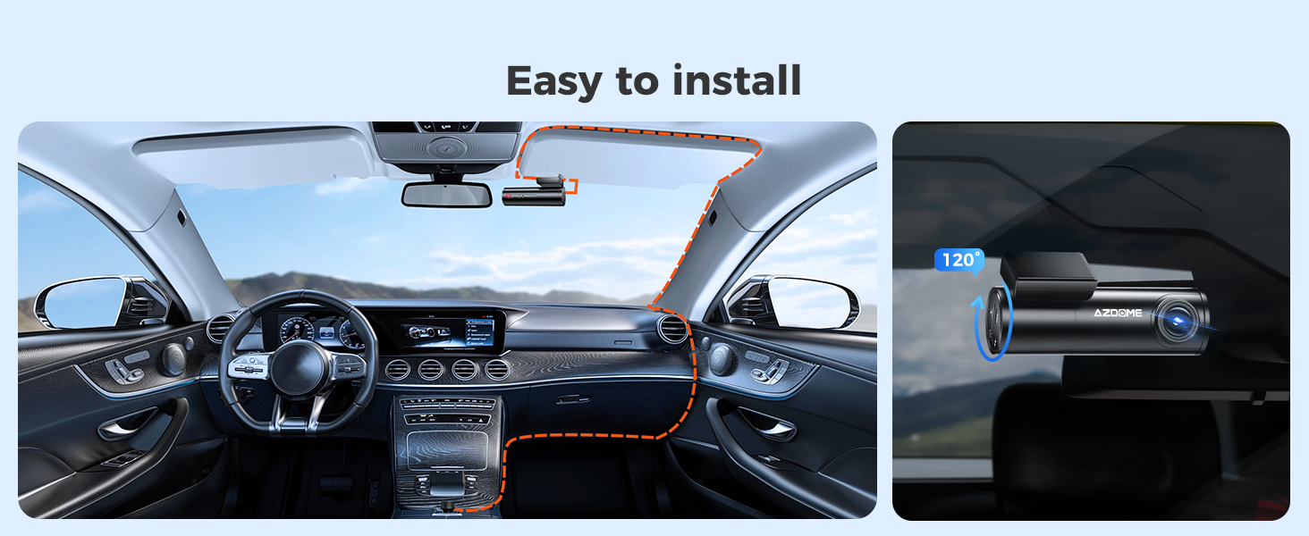 easy to install dash cam