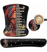 Keyboard Wrist Rest and Mouse Pad Wrist Support Set, Ergonomic Gel Mouse Pad Wrist Rest with Non-...