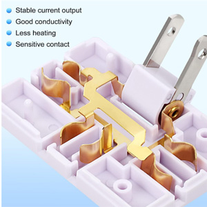 3 Way Flat Wall Plug, AC Flat Wall Outlet Extender Flat Plug Adapter Outlet, Fold-Able Wall Adapter
