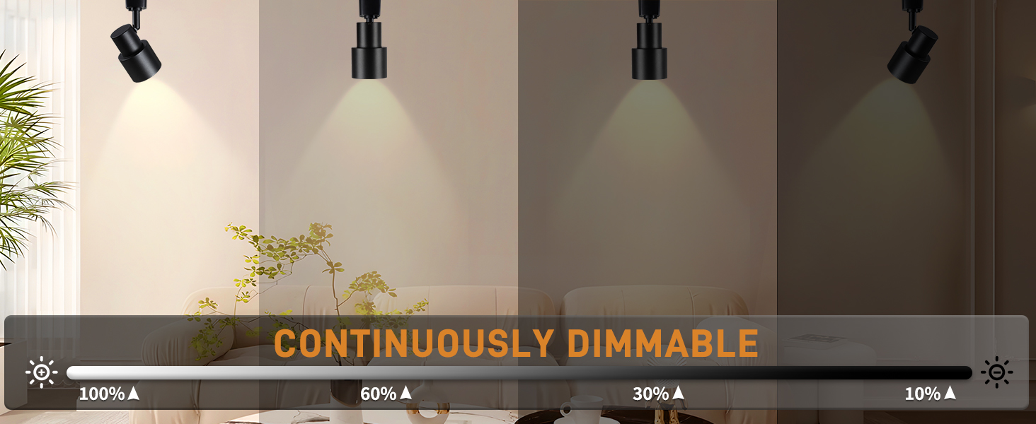 dimmable track lighting heads led track light head 3000K track lighting heads h type