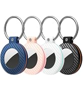 4 Pack for AirTag Holder with Keychain Ring, Upgradeed Scratch Resistant | Compatible AirTag Case...