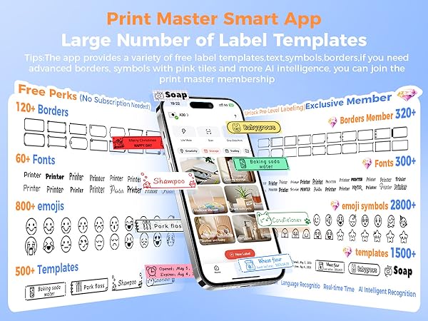 phomemo label maker machine with tape