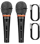 HOTEC Premium Wired Vocal Dynamic Handheld Microphones - Includes 19ft Detachable XLR Cable and O...