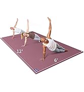 MRO Large Yoga Mat for Home Gym Workout 6'x12'x9mm, Extra Wide and Long Exercise Mats for Durable...