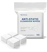 Synvicovan Anti-Static Microfiber Wipes 4"x4"(400 Pcs,Class 100, 200GSM) Lint Free Cloths Reusabl...