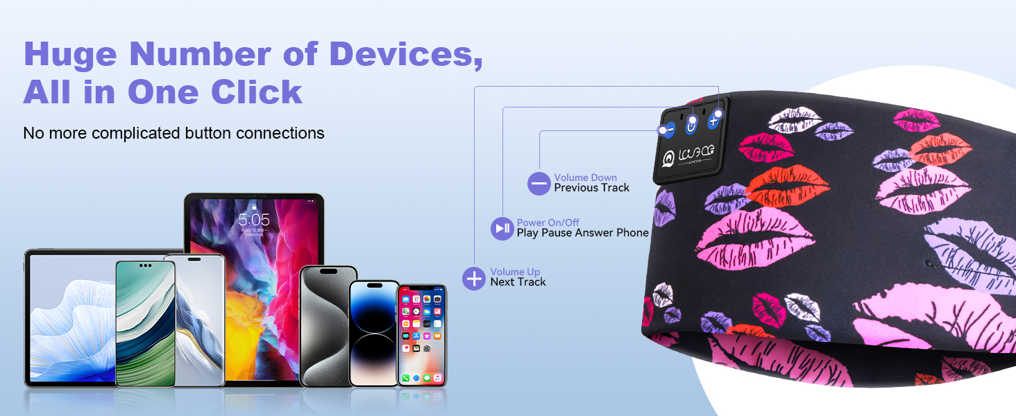 LOVE EYE Bluetooth Headband Headphones