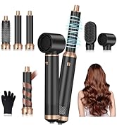 5 in 1 Blow Dryer Brush, Upgrade Hair Dryer Brush Air Curler Air Curling Wrap Styler, Detachable ...