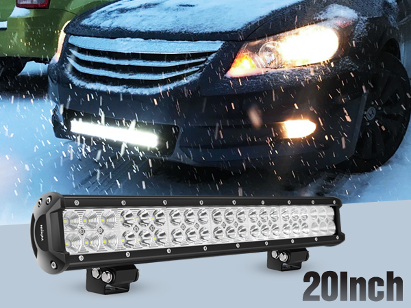 Nilight - 60005C-A 20Inch 126W Spot Flood Combo Led Light Bar Off Road Lights Boat Lighting