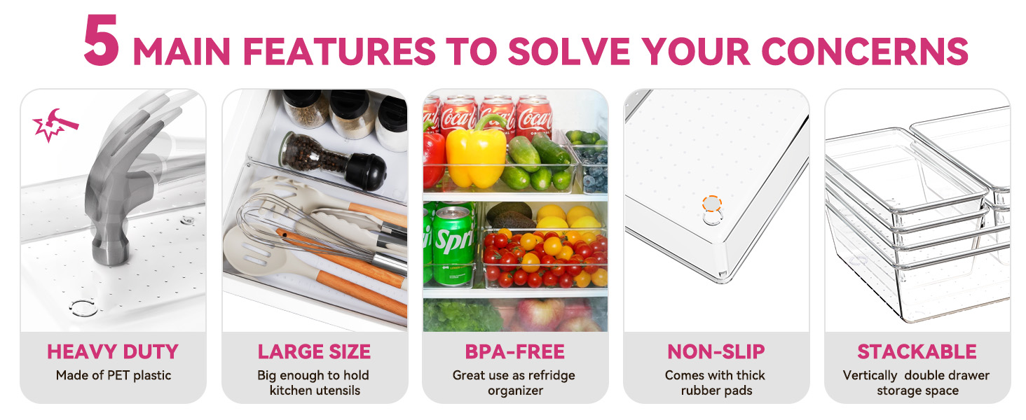 drawer organizer bins