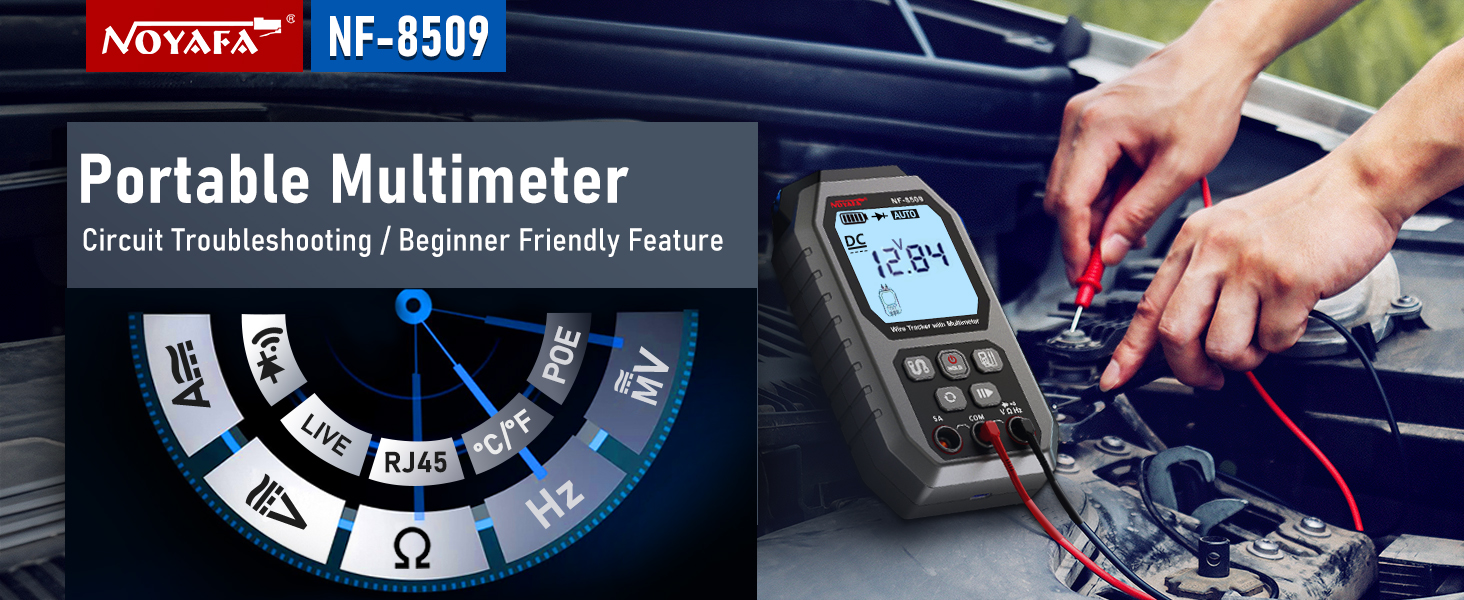 NOYAFA NF-8509 Network Cable Tester with Digital Multimeter