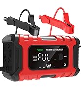 Car Battery Charger 12V Automotive, 6-Amp Fully Automatic Smart Charger, Trickle Charger and Main...