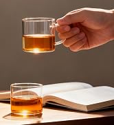 Moyufoby Glass Teapot With Infuser, Travel Tea Mug650ml/22oz, Portable Loose Tea Infuser, Button ...