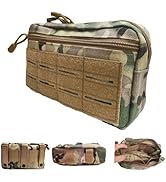 Tactical Molle Admin Pouch, Multi-Purpose Laser-Cut EDC Military Tool Pouch Bag Utility Hygiene B...