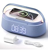 FREEFISH 6-in-1 Bluetooth Speaker with Wireless Charging, FM Radio,Bedrooms Dimmable Nights Light...