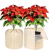 GOCOHHI 2 Pcs Plant Pot Covers, Winter Plant Pot Covers Freeze Protection, 17.7" x19.7" Flower Po...