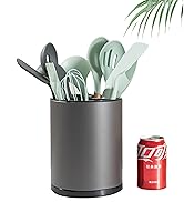 Kitchen Utensil Holder Extra Large 360° Rotating For Counter Organizer Stainless Steel Cooking