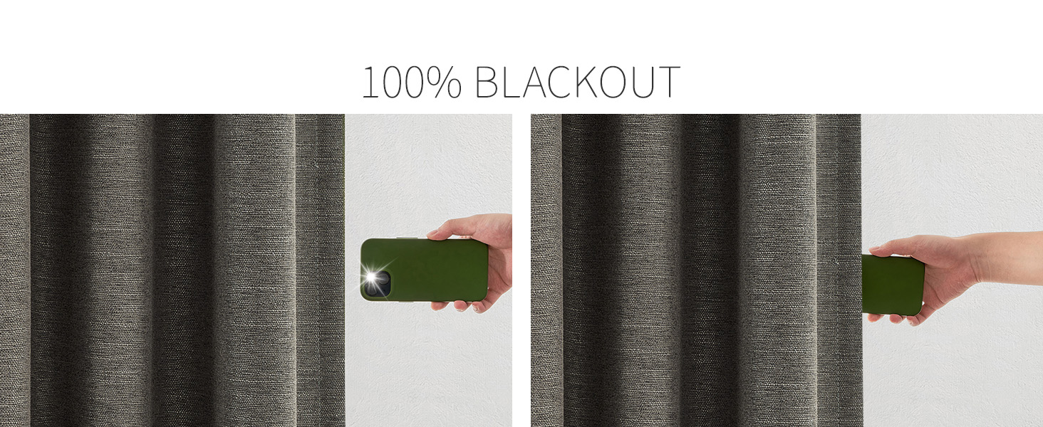 Dark Grey Blackout Curtains