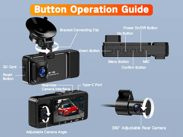 3 Channel Dash Cam