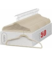 Home-it Premium Velvet Hangers 50 Pack - Ivory Suit Hangers Non-Slip - Heavy duty Clothes Hangers...