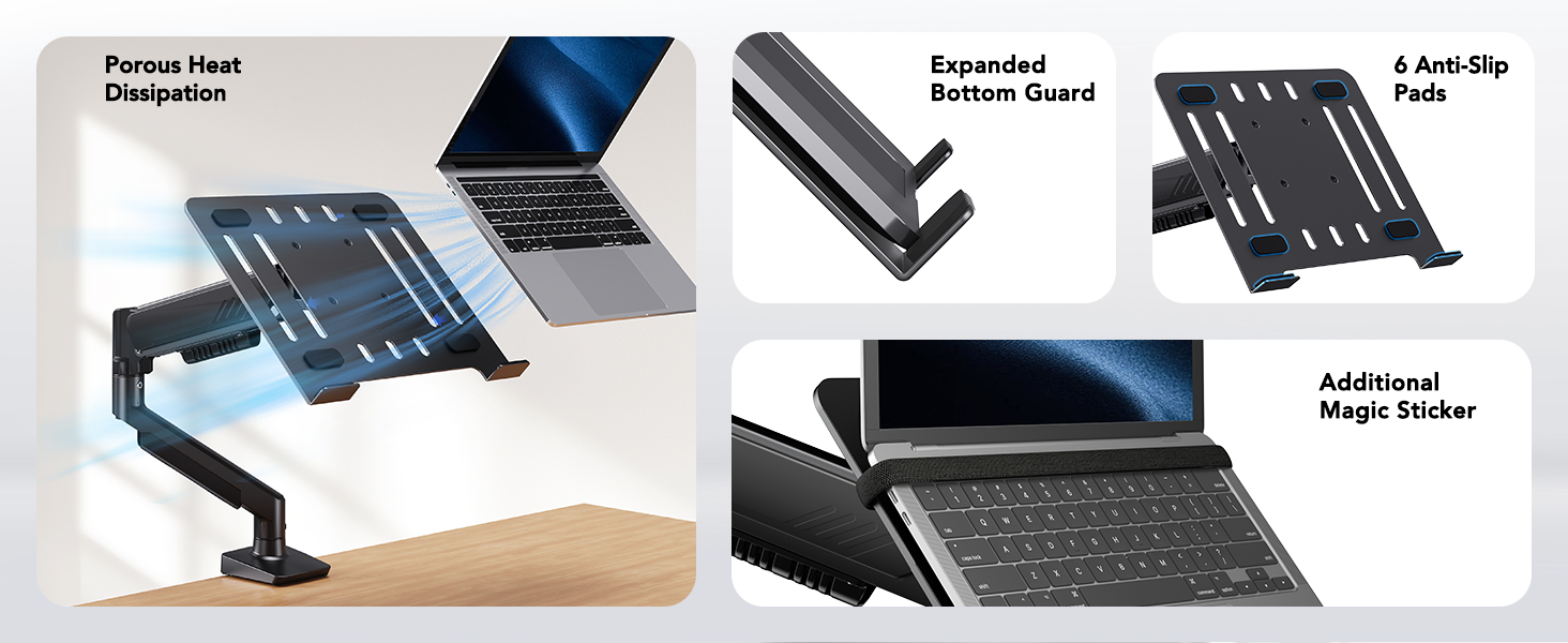 6 anti-slip pads designed