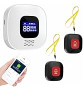 Wireless Caregiver Pager with Smart Call System &amp; Call Buttons for Elderly Monitoring, Life Alert...
