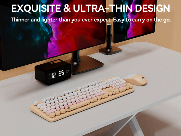 best colorful keyboard and mouse gift for women and girls