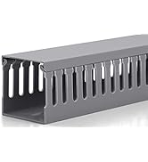 2x2in Server Rack Cable Management, 6.6FT (2 x L3.3FT) Cable Duct Cable Raceway Kit, Electrically...