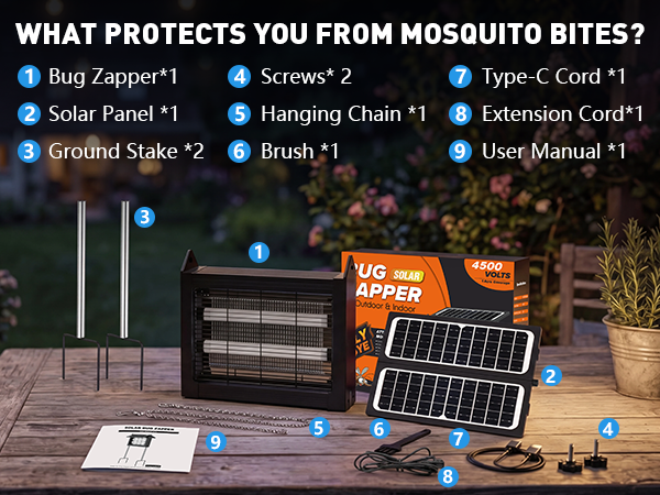 outdoor solar bug zapper