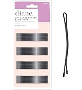 Diane 2.5” Curved Black Bobby Pins for Women, Girls, Salon, Hairdressing, Rollers, Long and Thick...
